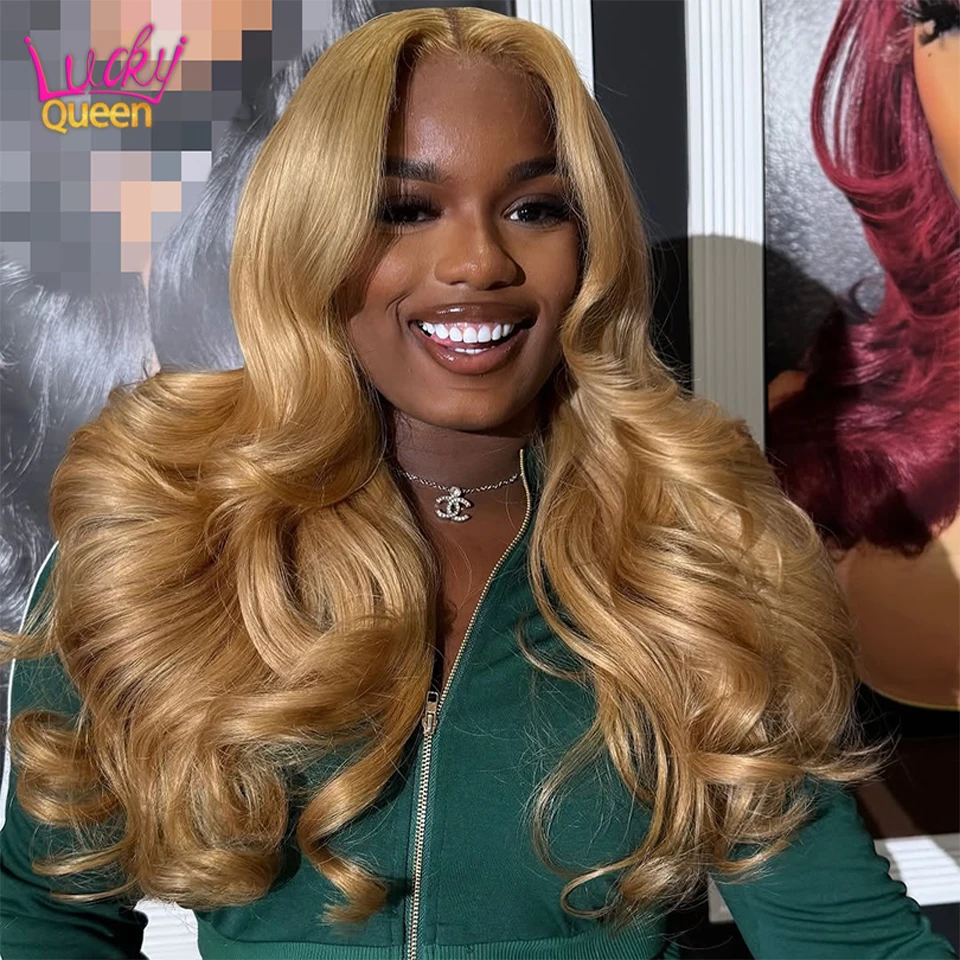 

Парик из 100% натуральных волос блонд-цвета, предварительно проработанный, с прозрачным кружевом 13x4, фронтальный, с эффектом Body Wave, для женщин # 27 12A Улучшенные волосы для косплея