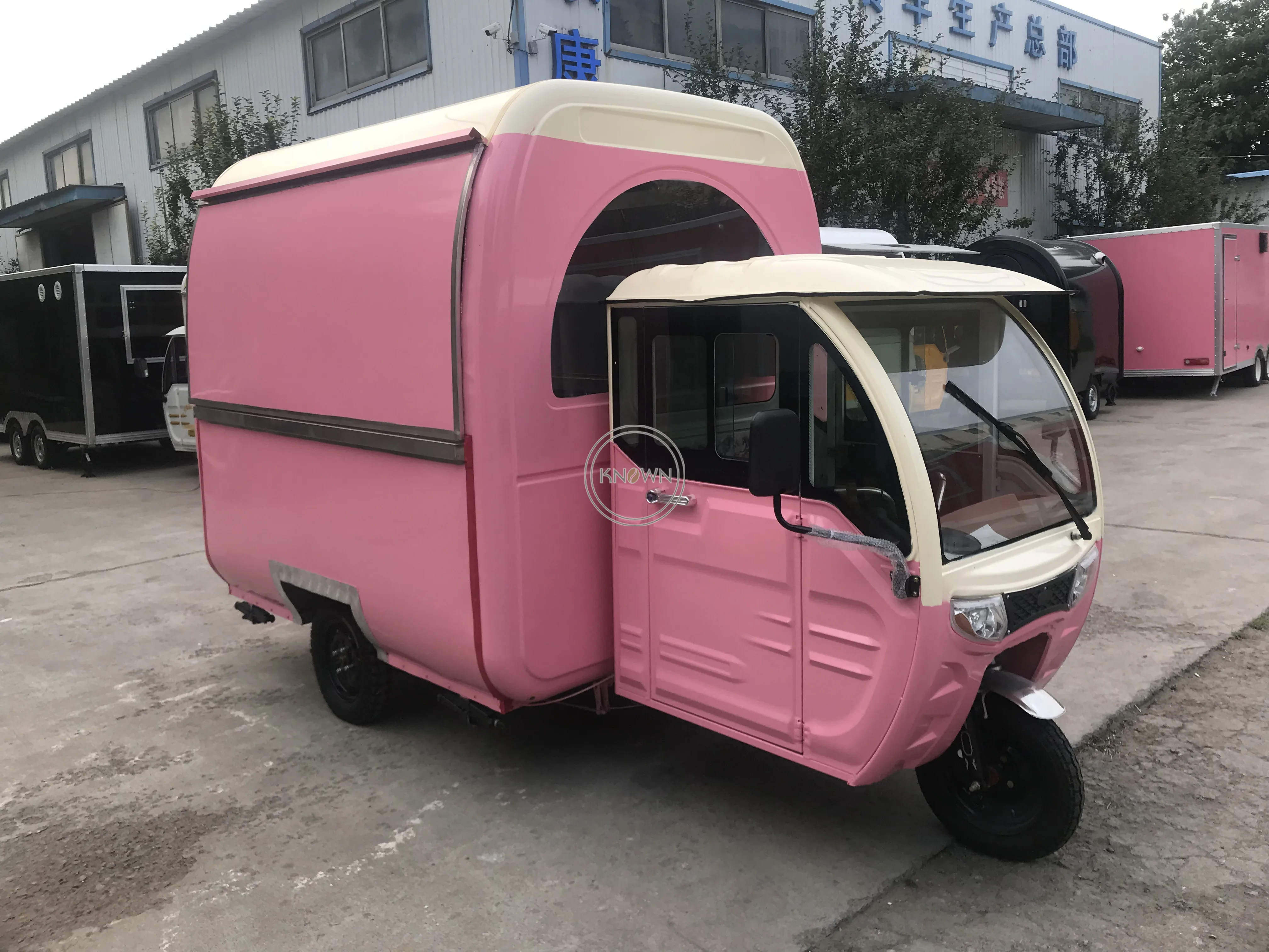 Electric Food Truck with Full Kitchen Ice Cream Waffle Coffee Trailer Kiosk for Sale Street Hotdog Fast Food Cart Tricycle