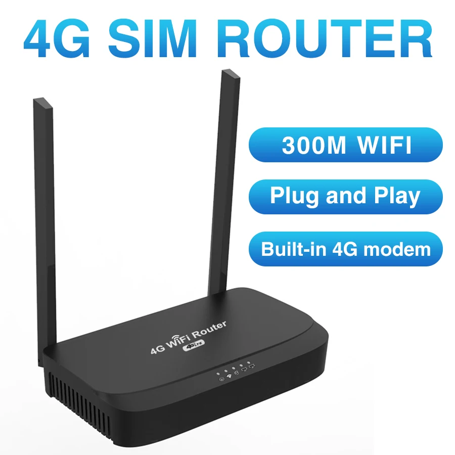 ZBT 4G LTE Router 300Mbps WiFi Wireless SIM Card with EM13S Module LAN WAN 4Ghz 2.4G Antenna OS Openwrt Wi-Fi Access Point