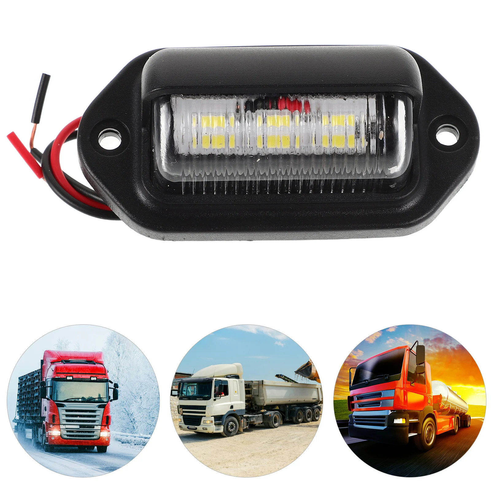 

2PCS LED License Plate Light DC 12V-24V Automotive License Plate Light Car Trailer Marker Lights for Truck SUV Trailer Van