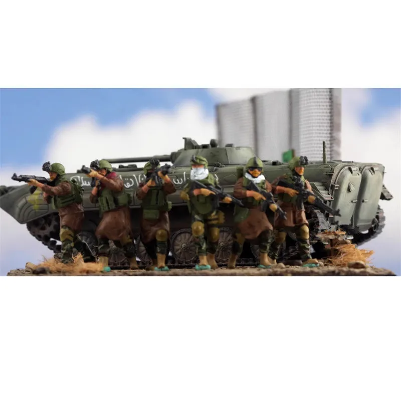 1:72 Model Malowany Druk 3D 6 Sztuk Figurki Żołnierzy Sił Specjalnych DIY Akcesoria Sceniczne Kolekcja Lalki Zabawki Dla Fanów