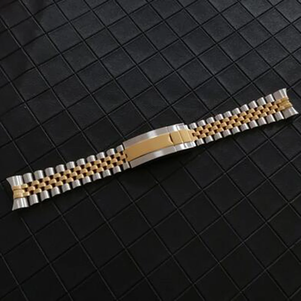 Сменный стальной браслет для часов устрицы/юбилейной 20 мм, ремешок для часов 39 мм, устричный вечный зеркальный запасной браслет