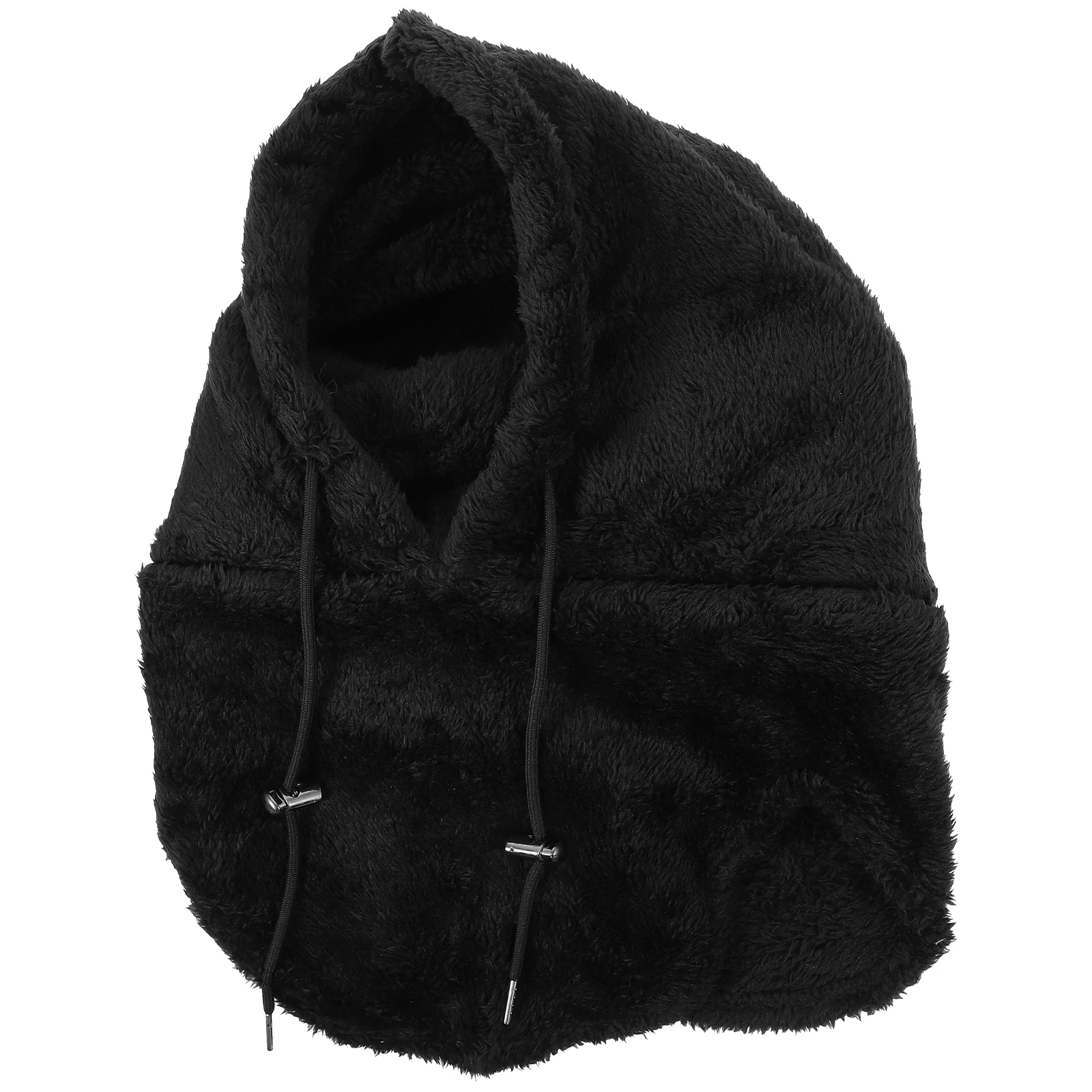 

Thickened Velvet Windproof Warm Hood Multi Functional Cycling Mask Neck Warmer For Winter Outdoor Sports Black