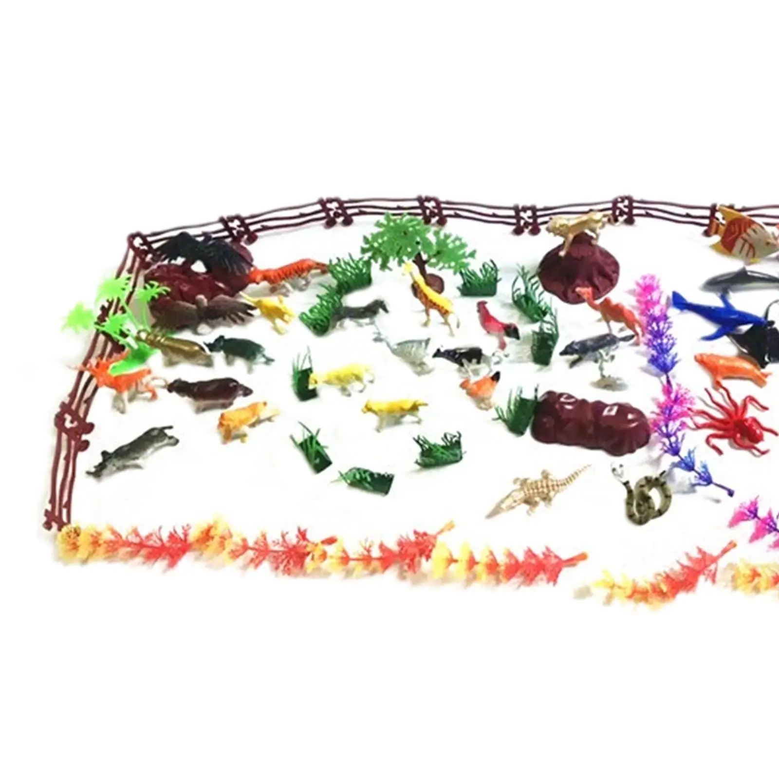 80 pçs figuras de animais crianças brinquedos educativos brinquedo cognitivo favores festa artesanato bolo topper brinquedo animal estatuetas conjunto para meninas