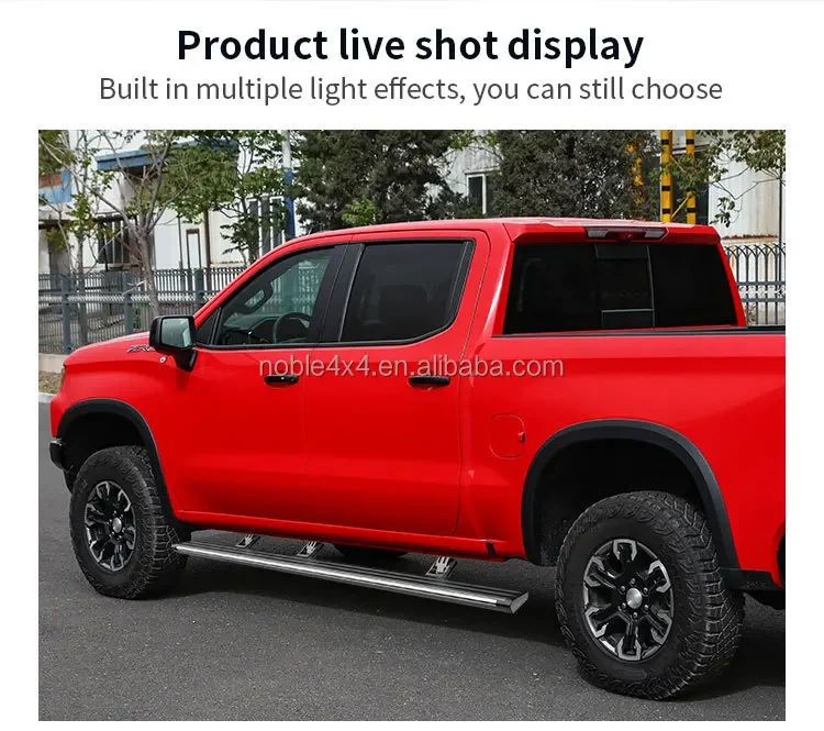 Nuovo stile Pickup 4x4 pedane in alluminio a sei staffe alimentate per Chevrolet SILVERADO side step 2019 - 2023