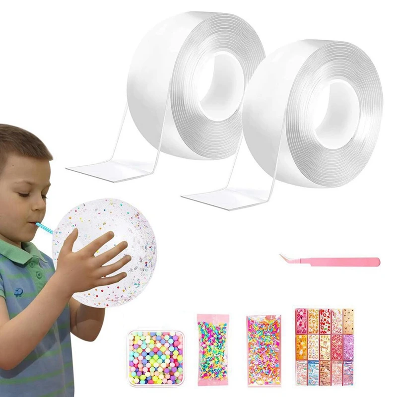 Nano Tape Kneading Blowing Bubble Full Set Nano Tape Double-Sided Tape Paste Blowing Bubble Toy