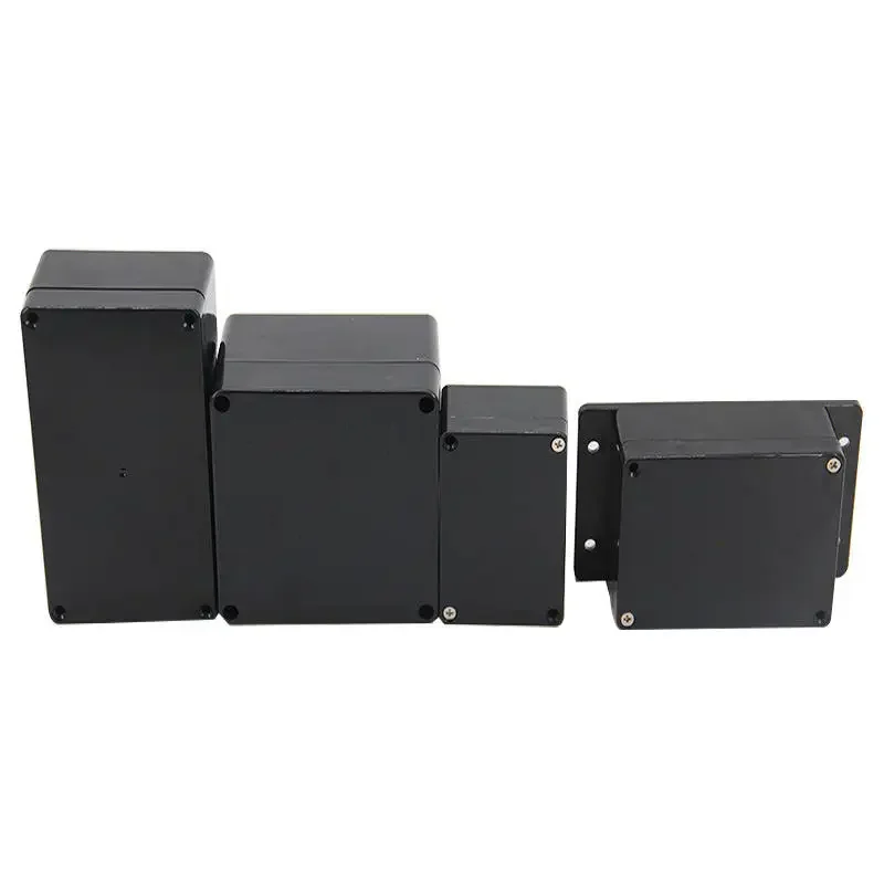 Black Box Outdoor Waterproof Case Plastic Box Electronic Project Case Instrument Waterproof Junction Box Housing
