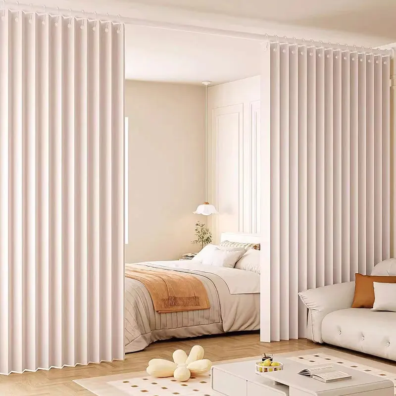 Hot Sale Polyester Room Divider Curtain Privacy Partition Drapes Light Blocking Doorway Curtain Space Separator for Bedroom Livi
