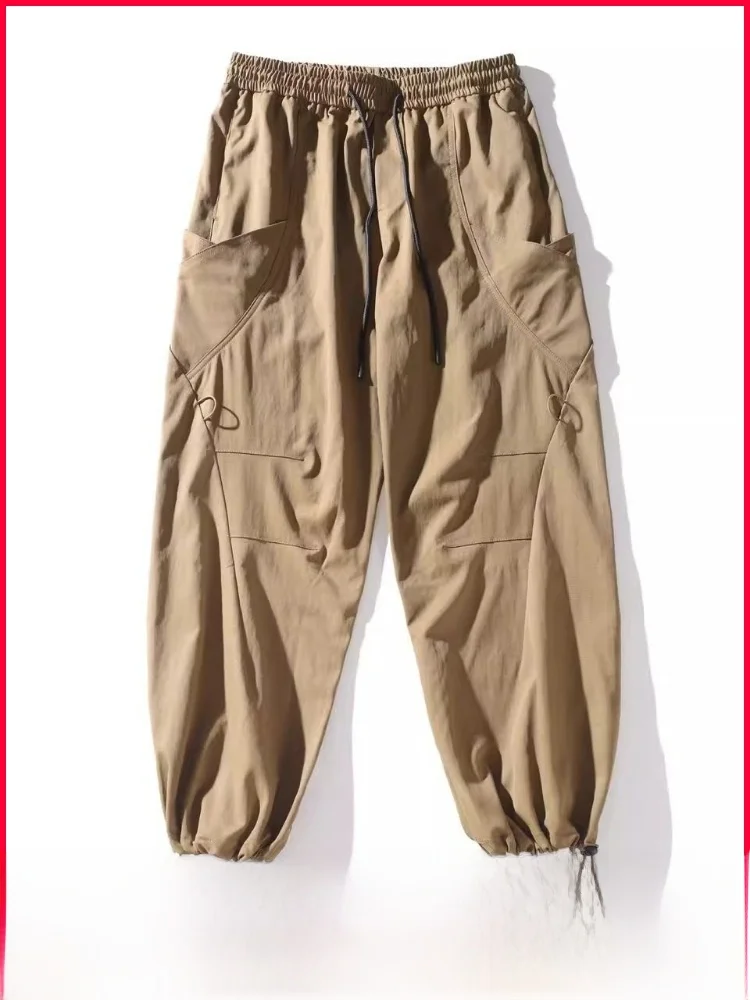 

Outdoor Men's Casual Loose Fit Pants Elastic Waist Trousers Adjustable Cuffed Long Trousers Lightweight Comfortable Polyester...