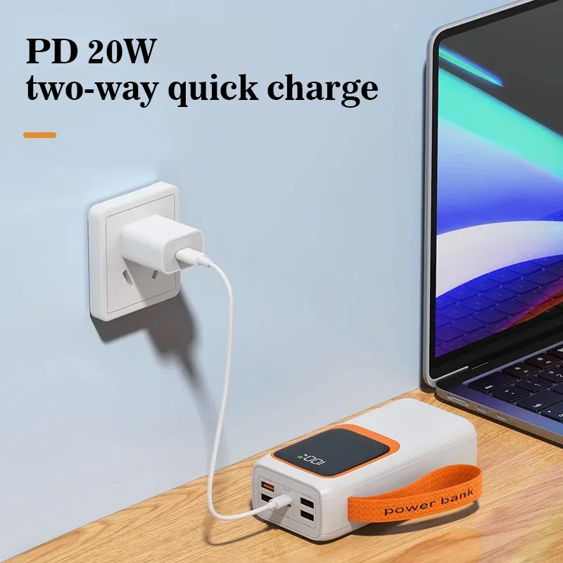 50000mAh Power Bank ไฟ LED โคมไฟแบบชาร์จไฟได้แบบพกพา USB C Fast ชาร์จแบตเตอรี่ Camping ฉุกเฉินกลางแจ้ง Night Lighting