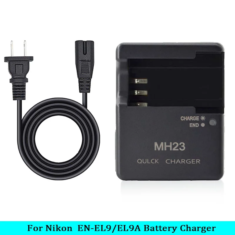 MH-23 Charger for Nikon En-EL9 EN-EL9A L Battery D5100;D5000;D3000;D700;D300;D100;D70;D70S;D60;D50;D40;D40X Camera MH23