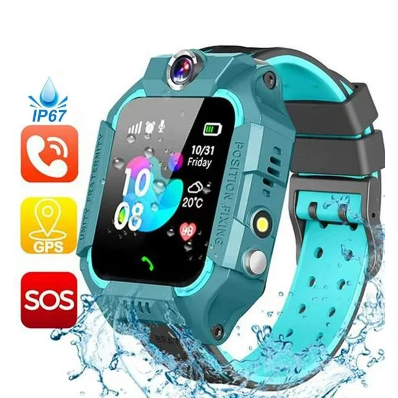 New Kids Smart Watch SOS Phone Watch With Sim Card Ip67 Waterproof Remote Photo For Children For Ios Android Kids Gift