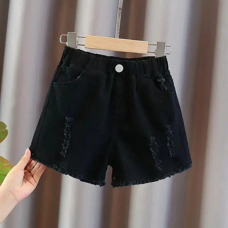 Girls' summer shorts fashion new mid size children's hot pants for wearing thin pants on the outside 120-170cm