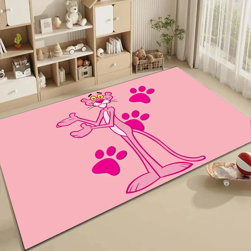 1pc PINK PANTHER Bathroom Absorbent Mats Anti-Slip Mats Home Decor Supplies Carpets Home Kitchen Floor Mats