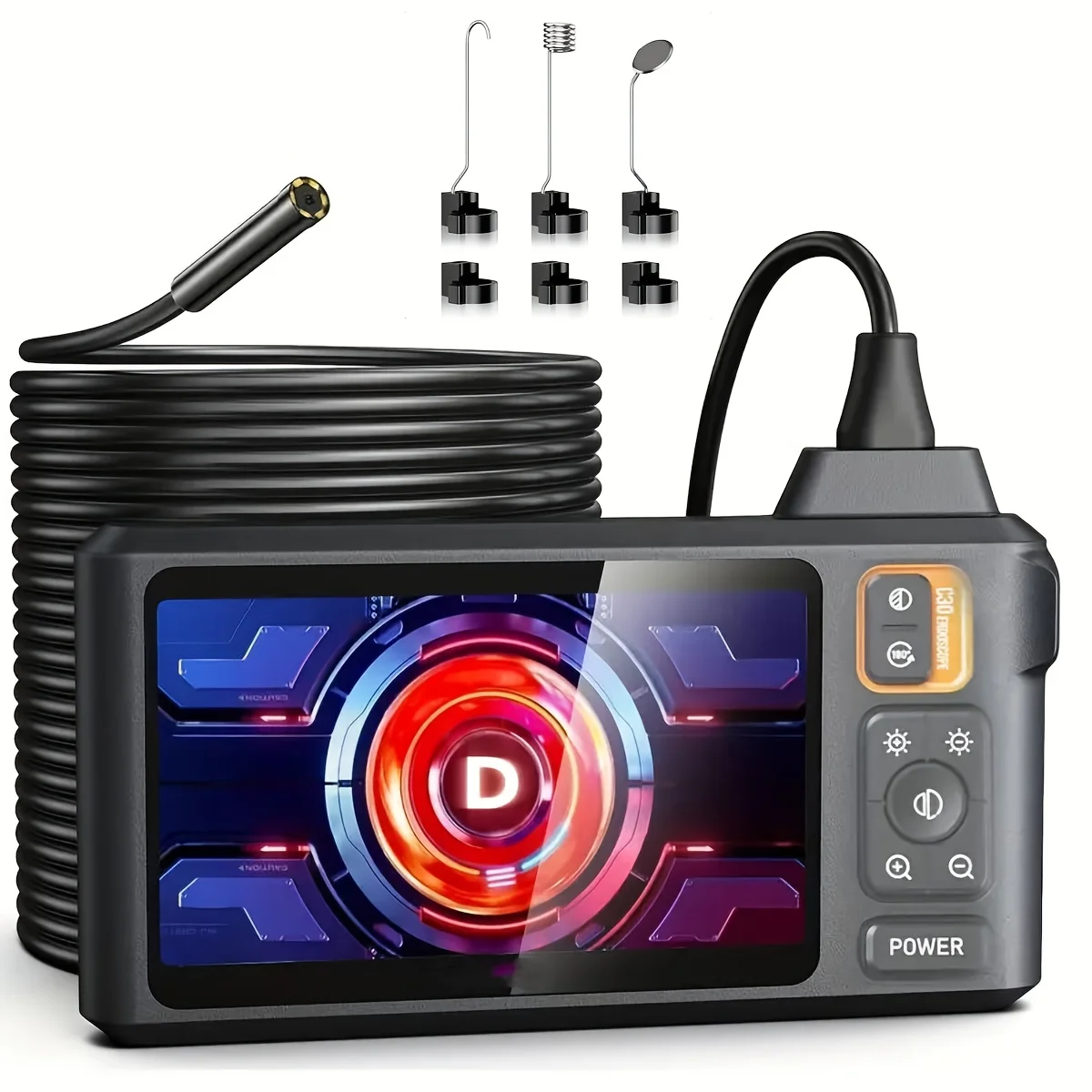 4.3" Borescope Endoscope Camera with Light