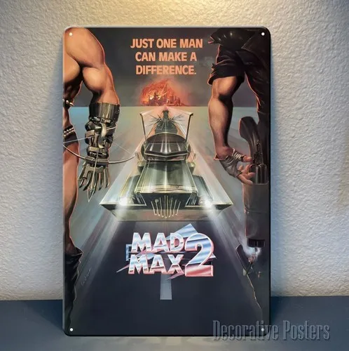 Mad Max 2 Road Retro-Film-Metallposter, Blechschild – 20 x 30 cm, Aluminiumplatte