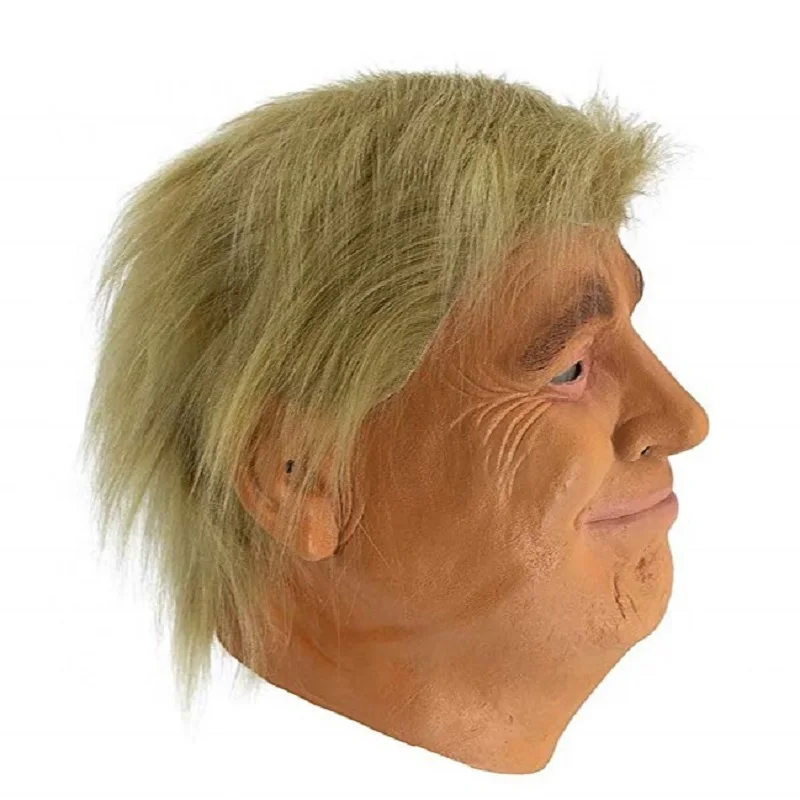 Trumpf Latex Vollkopf Gesicht menschliche Maske für Maske Festival Halloween Ostern Kostüm Party Donald Trump Präsident Cosplay Fans