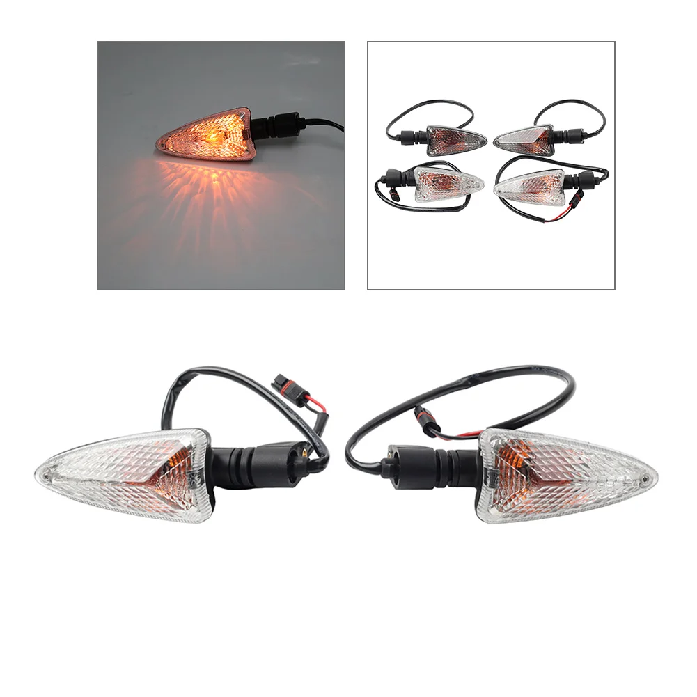 

1Pair Motorbike Front/Rear Turn Signal Indicator Light Lamp 12V 10W For BMW G310GS G650GS S1000RR R1200G F700GS Clear/Smoke
