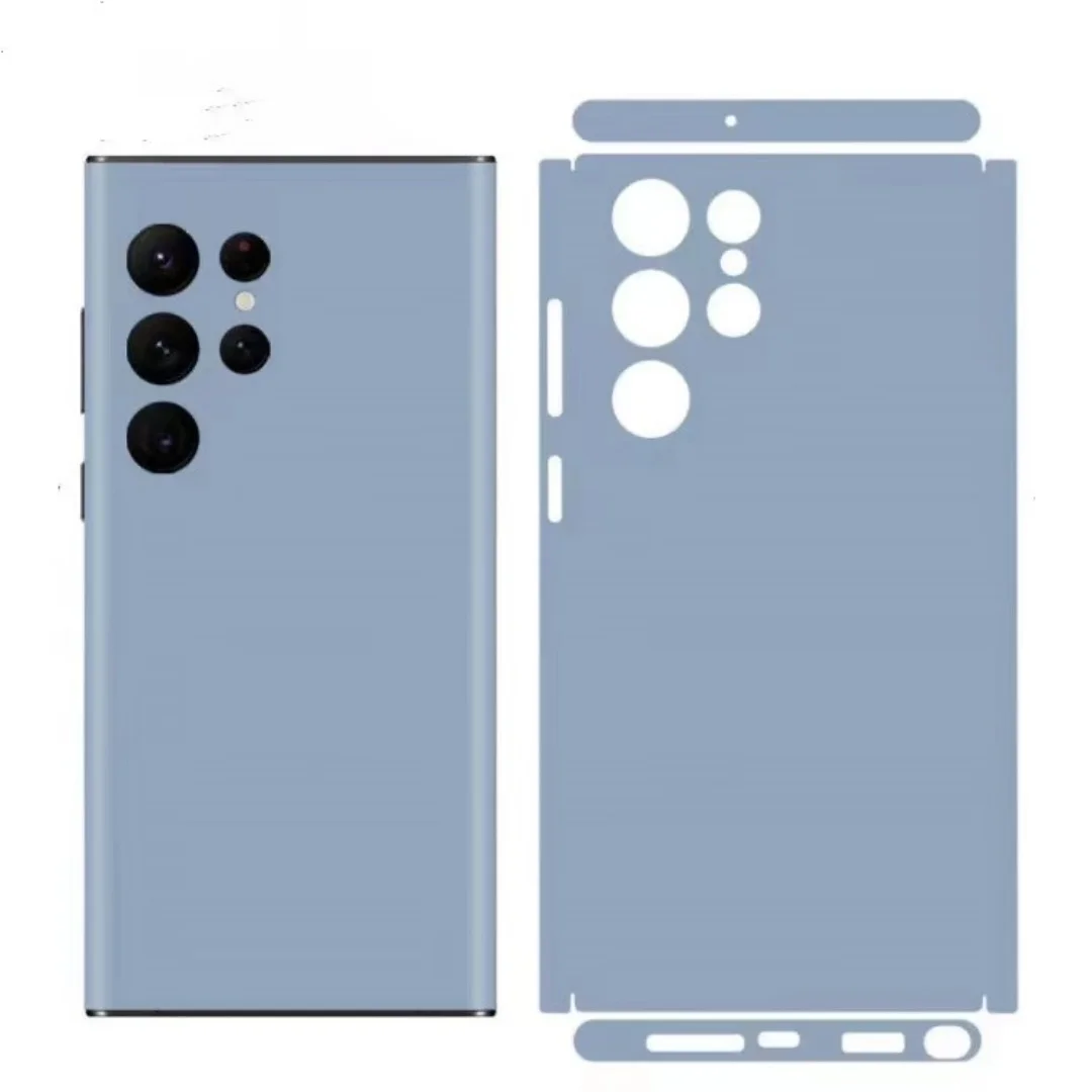 Simpele Macaron Kleur Decal Skin voor Samsung S26 S24 S23 S22 Ultra S255G Achterkant Schermbeschermer Film Cover Wrap Modificatie Sticker