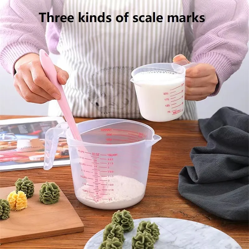 250/500/1000ML Easuring Cup Misurini e cucchiai in silicone Brocca di plastica Bilancia da cucina digitale Strumenti di cottura Accessori timer