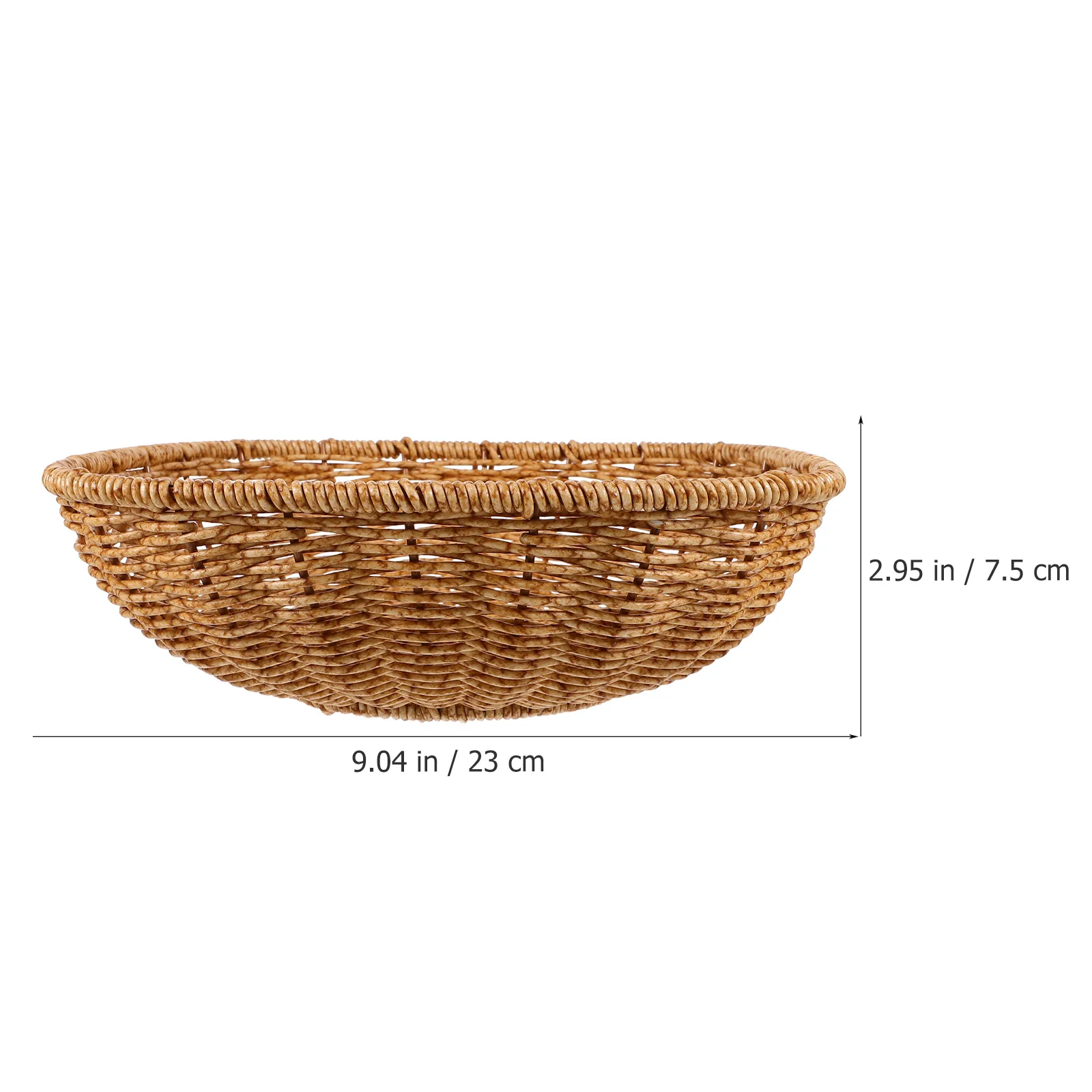 

Wicker Storage Basket Dried Fruit Plate Imitation Rattan Bread Iron for Kitchen