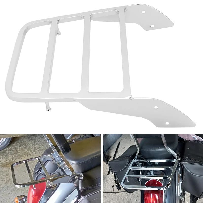 Motorcycle Chrome Luggage Rack Support Rear Seat Shelf For Honda Shadow Spirit VT750DC VT400 VT600 VT1100 VF250 VF750