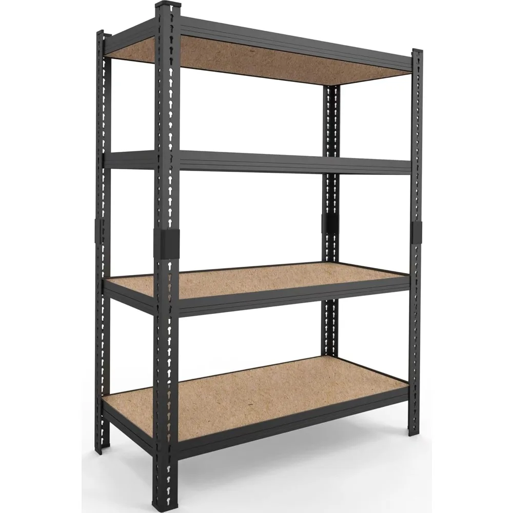 

4 Tier Heavy Duty Storage Shelves Adjustable Metal Shelving Unit for Garage Warehouse Pantry Closet Kitchen 16x36x60 Inches