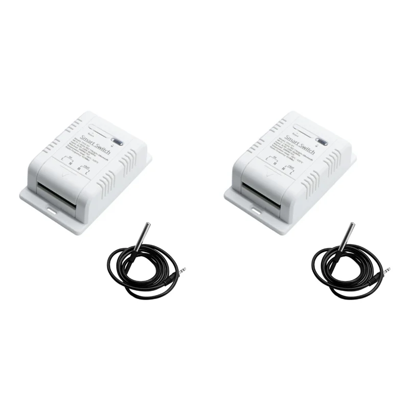 

2X Tuya Wifi Smart Temperature Humidity Switch Monitoring Electricity Statistics Relay 16A Intelligent Thermostat Sensor