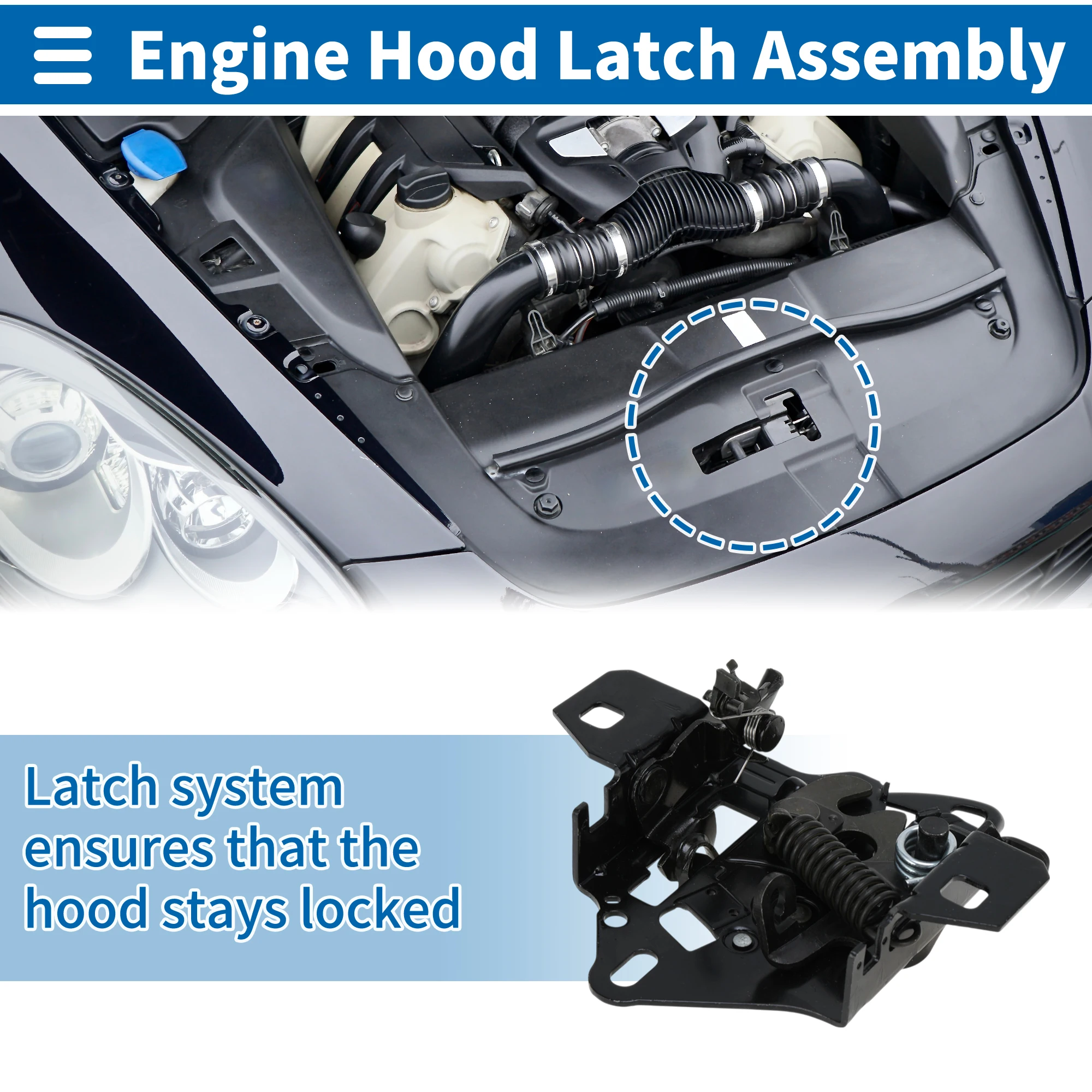 

UXCELL Hood Latch Assembly for Volkswagen Passat 3B2 1996-2000 No.3B0823509T 1 Pcs