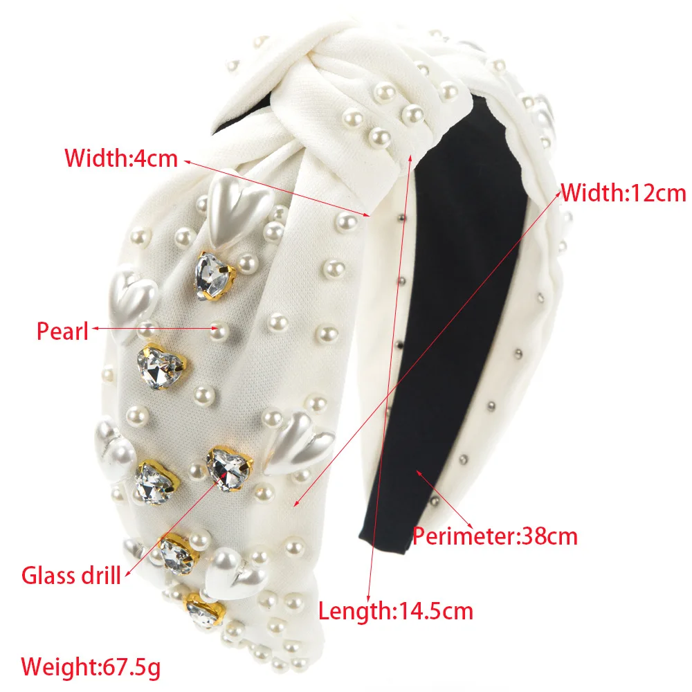 Fashion Baroque Heavy Industry Full Diamond Color Diamond Headband Women's Versatile Temperament Advanced Sense Wide Edge Sponge