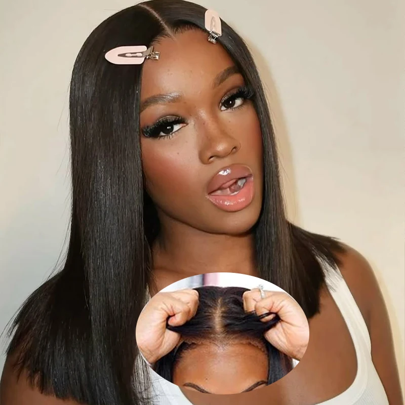 

1B Bob Wig 100% Human Hair 5X5inch HD Lace Frontal Bob Wigs for Women Glueless Remy Straight Bob Lace Front Wig Daily Use Wigs