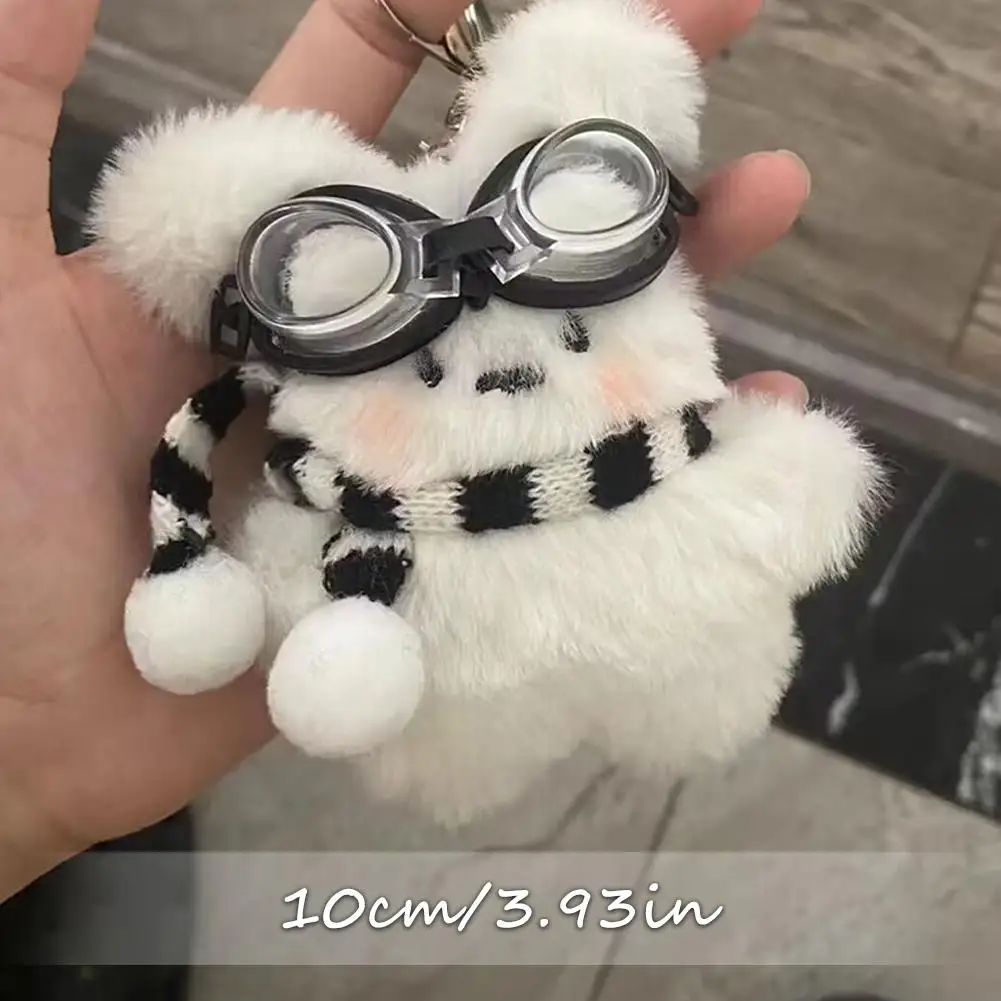 Breloczek 2026 Śliczny Pilot Mały Piesek Mleczny Kreatywny Breloczek z Lalką Pluszowy Breloczek z Szczeniakiem z Kreskówki Zawieszka do Torby Miękki Unikalny Zabawny Zestaw Breloczków