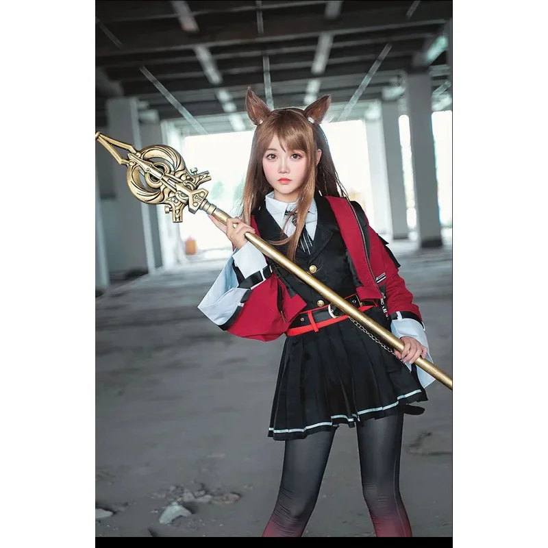 

New Game Arknights! SkyFire TEXAS Cosplay Costume Women Cute Dress Halloween Carnival Uniforms Full Set free delivery yj4k