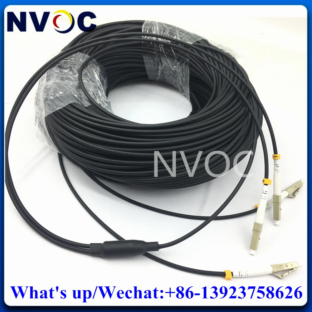 

100M 2Core MM OM3-150 Multimode OM3-300 2C SC/FC/ST/LCUPC 3.0mm Outdoor Armored Fiber Optic Patch Cord Jumper Cable Connector