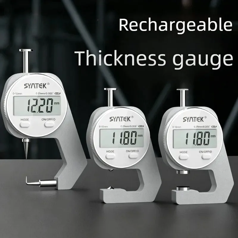 0.01mm Width Measuring Instruments Charging Type Thickness Gauge High Precision Digital Measuring Instrument Portable Micrometer