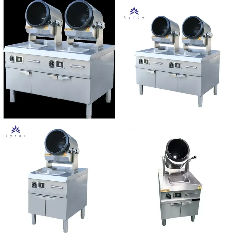 for Commercial Double Head Intelligent Cooking Machine Automatic Electric Wok Automatic Cooking Robot