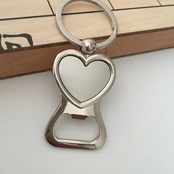 1PC heart shaped Beer Bottle Opener Key Chain Portable party Small Gift