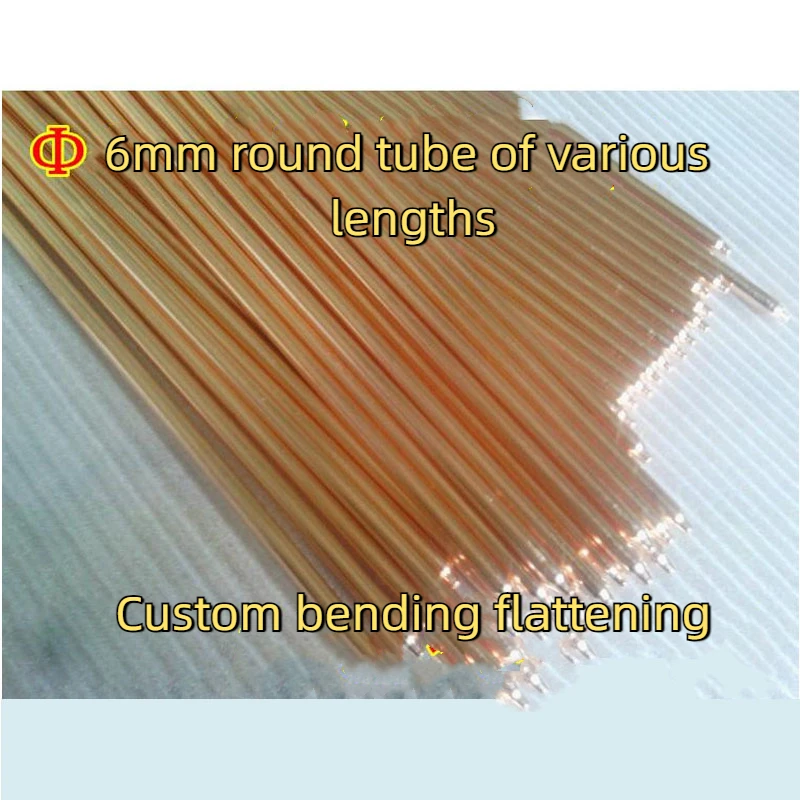 Cylindricround copper pipe Diameter 6 Heat Pipe DIY Pure Copper Heat Pipe, Sintered Core Heat Pipe Radiator, Heat Pipe Pure 6 Mm