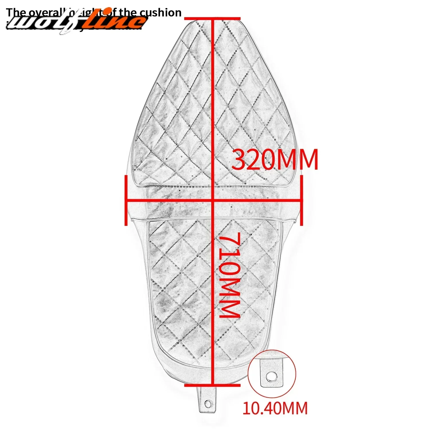 WOLFLINE for CMX1100 Seat Cushion One Piece Saddle Cushion for Honda Rebel CMX1100 CM1100 Two-Up Seat Cover Cushion 2021-2024
