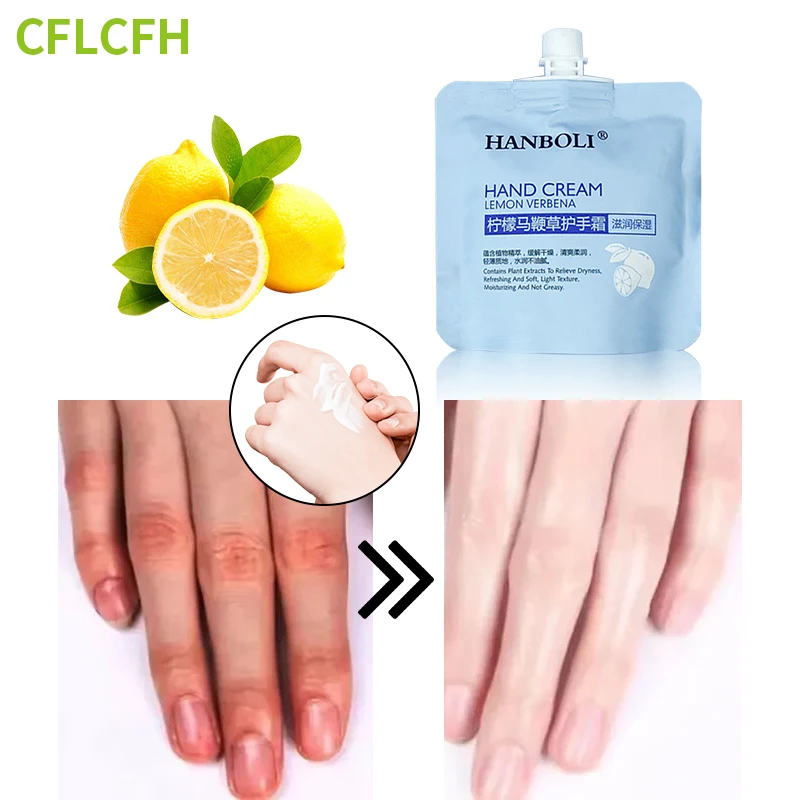 

Hand Cream Hands Dry Cracked Repair Anti Foot Drying Crack Skin Care Wrinkle Removal Whitening Moisturizing Lemon Lotion