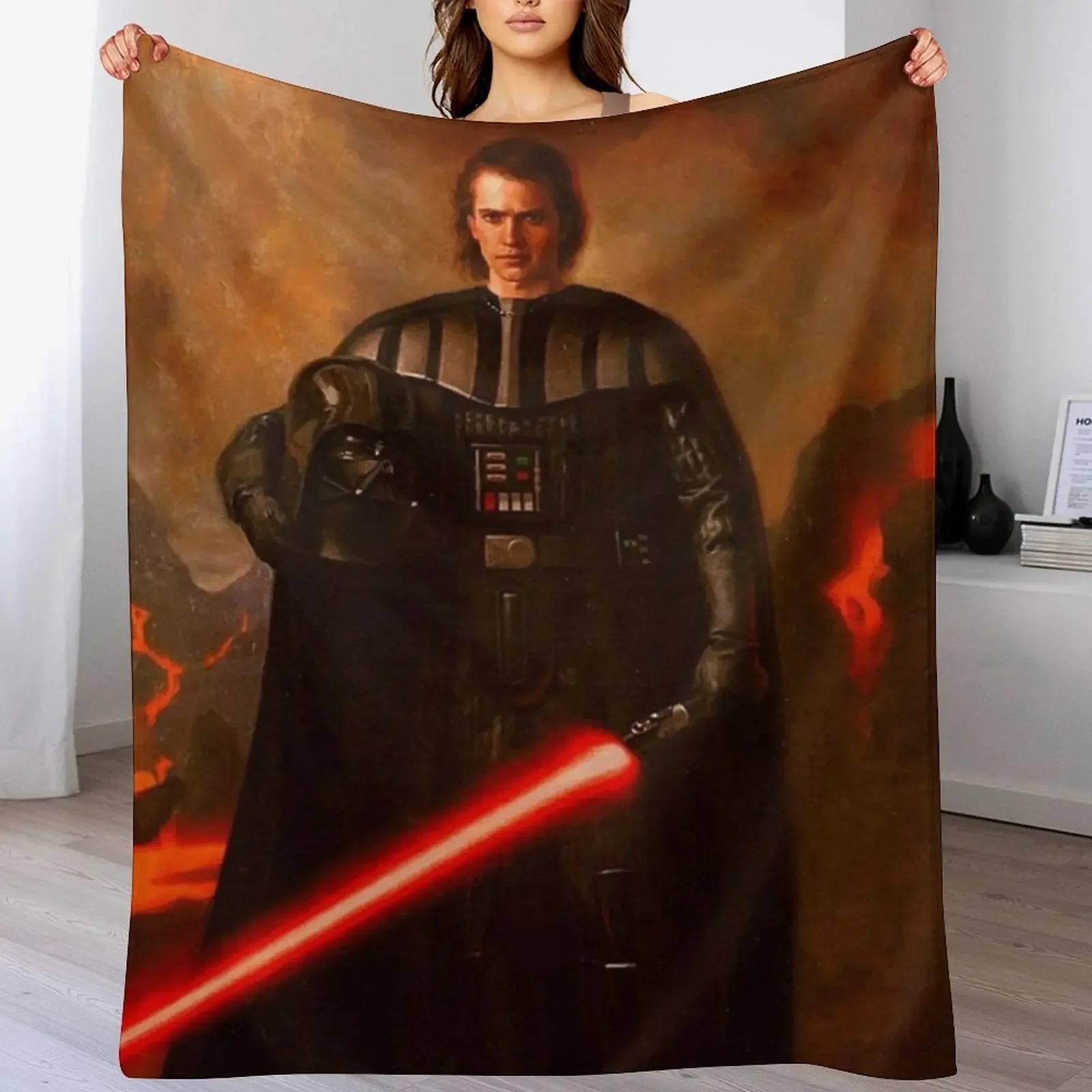 

anakin Throw Blanket Plaid Hairy Weighted Flannels Blankets