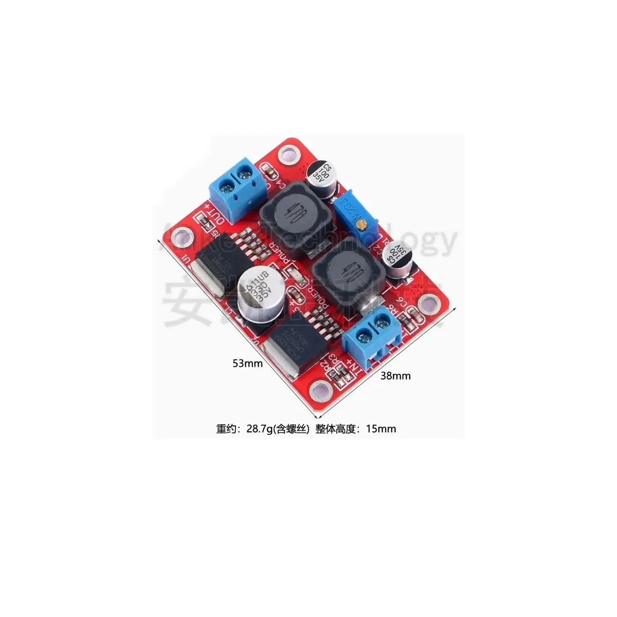 

LM2577S + LM2596S Модуль автоматического понижающе-повышающего питания, солнечная панель, регулируемый постоянный ток 1,25–26 В