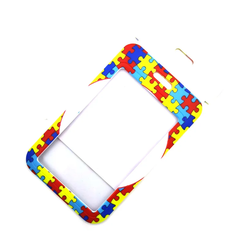 Autism pattern palm puzzle Art Cartoon Anime Fashion Lanyards Bus ID Name Work Card Holder Accessories Decorations Kids Gifts