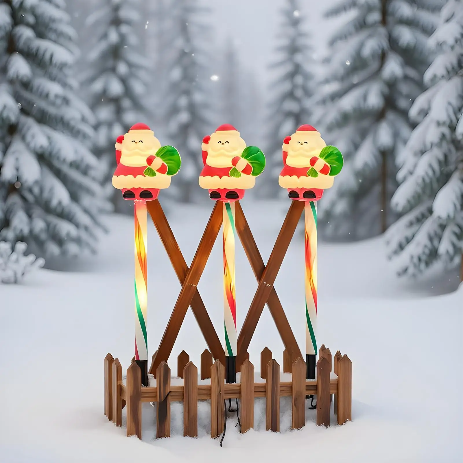 أضواء عيد الميلاد الشمسية في الهواء الطلق 5 قطع إضاءة مقاومة للماء الإضاءة المحيطة أضواء عيد الميلاد الشمسية في الهواء الطلق مقاوم للماء للحديقة #4