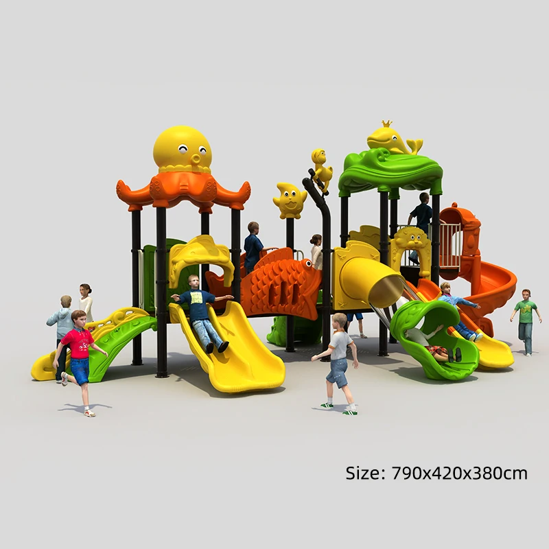 2027 Customized Durable   Plastic Large Outdoor Slide for Children Aged 10-20 Years Old-Commercial Amusement Park Use 100-500kg