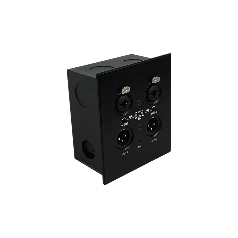 Dante Wandplaat Paneel 2 Kanaals Dante Interface Audio Met Twee-In-Een 3-Pins Xlr Poort