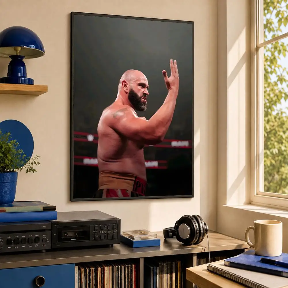 Wrestling R-Rusev Professional Wrestler Poster HD PP Wall Decor for Living Room Bedroom Gaming Room Cafe Unique Gift