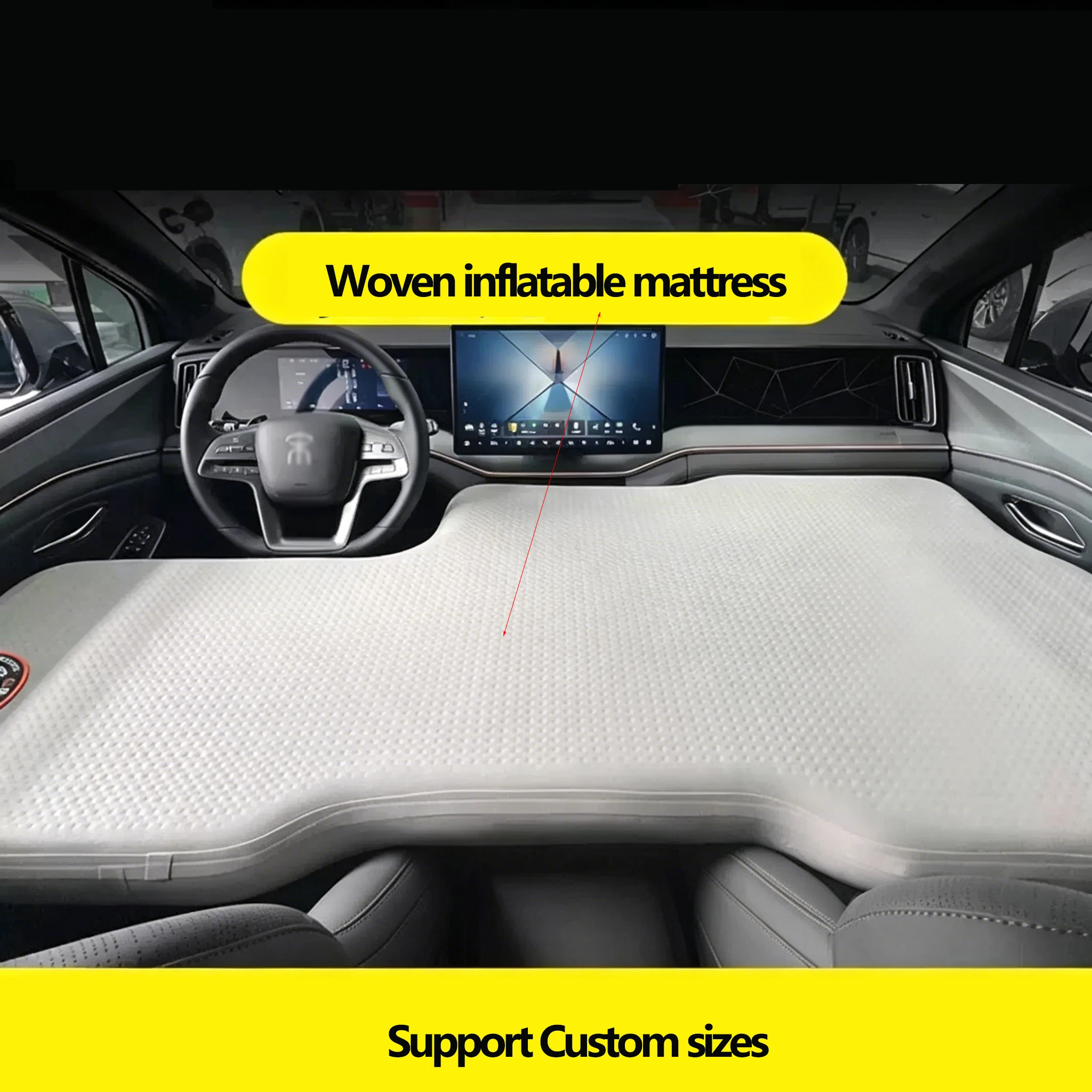 Comfort Custom Sizes Car‘s Woven Mattress Sleep for BYD Song L / Seal U Front Row of The Car Mat PVC Inflatable Pad