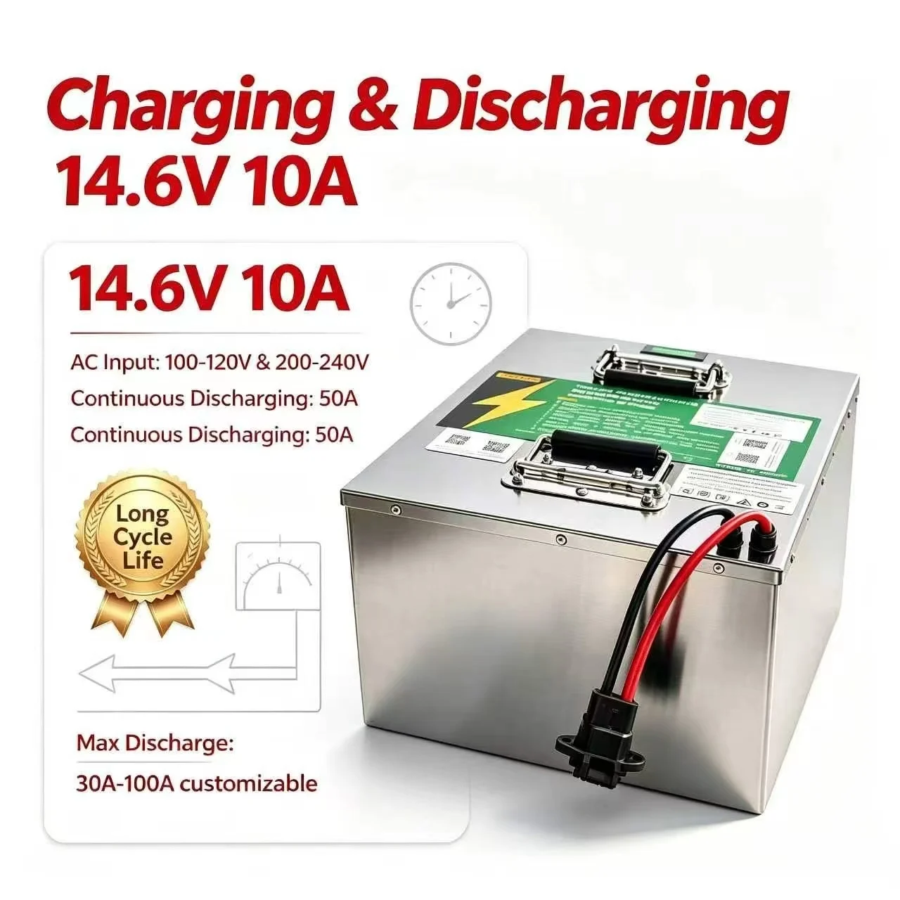 Steel shell Lifepo4 12v 160Ah battery pack Handle Not lead acid battery long cycle 150Ah car solar RV EV design,boats,golf carts