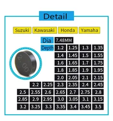 Motorcycle Adjustable Valve Gasket Shim 7.48mm Complete Valve Shim Cams For Honda Suzuki Yamaha Kawasaki 1.20-3.50 1.225-3.475